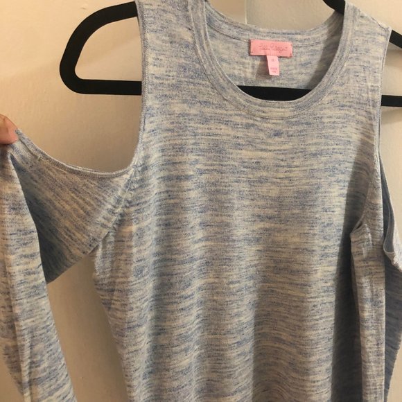 Lilly Pulitzer Lyon sweater Lapis Blue Space dye - Picture 11 of 12